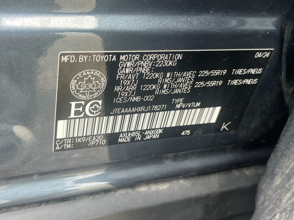 Toyota Venza XLE HEV | Leather | Cam | USB | HtdWheel 2024 à Saint John, Nouveau-Brunswick - 18 - w1024h768px