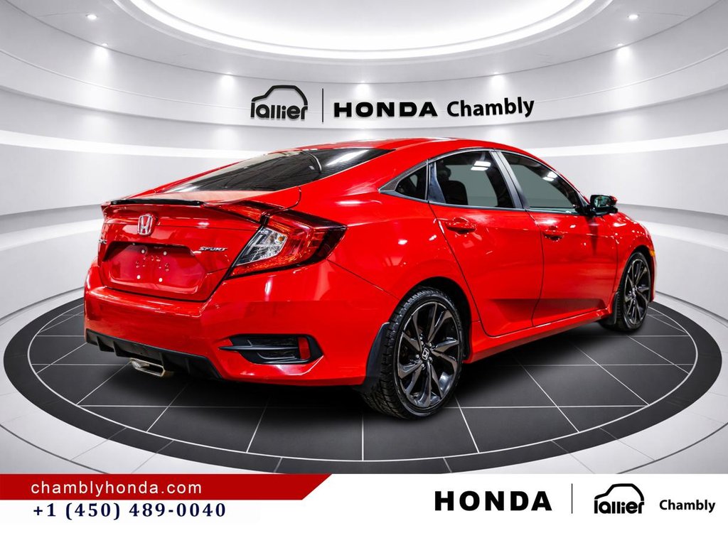 2020 Honda Civic Sport  SUNROOF I MAGS I CARPLAY I HEATED SEATS I STARTER I ACTIVGE SECURITY in Montréal, Quebec - 7 - w1024h768px