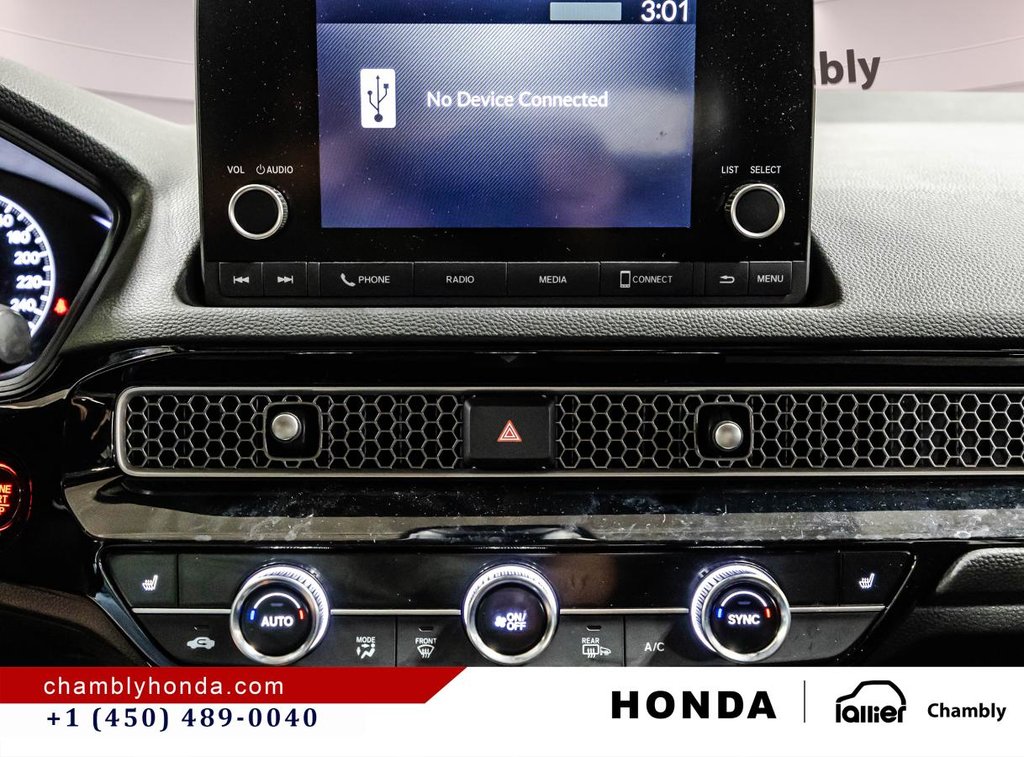 2022 Honda Civic Sport CVT I CAPLAY I SUNROOF I MAGS I STARTER I HEATED SEATS I ACTIVE SECURITY in Montréal, Quebec - 24 - w1024h768px