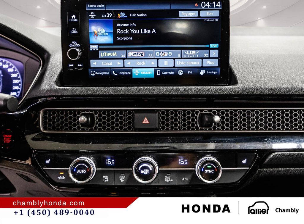 2022 Honda Civic Touring MAGS I SUNROOF I HEATED SEATS & STEERING WHEEL I CARPLAY I ACTIVE SECURITY in Montréal, Quebec - 25 - w1024h768px