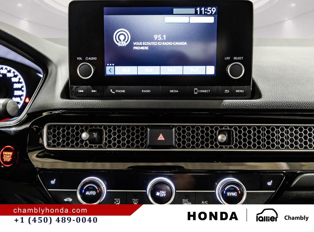 2022 Honda Civic EX SUNROOF I MAGS I CARPLAY I HEATED SEATS I STARTER I ACTIVE SECURITY in Montréal, Quebec - 24 - w1024h768px