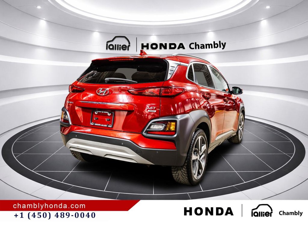 Hyundai Kona 1.6T Ultimate AWD I LEATHER I SUNROOF I HEATED SEATS & STEERING WHEEL I MAGS I AXCTIVE SECURITY 2019 à Montréal, Québec - 7 - w1024h768px