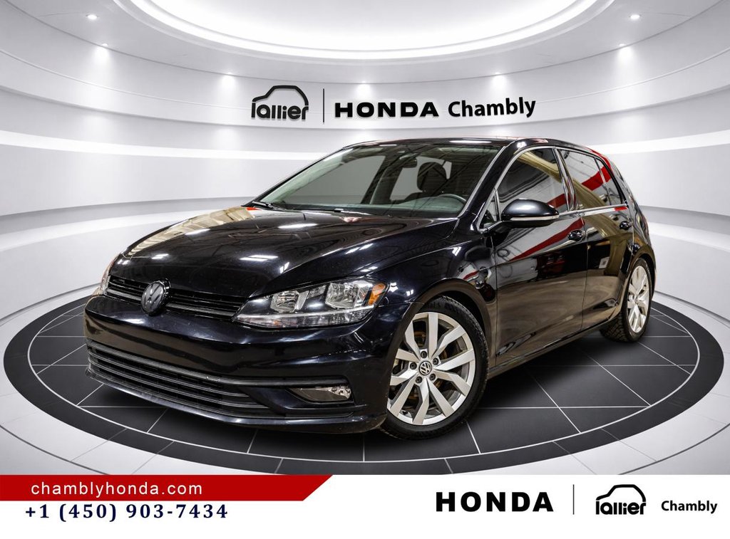 2021 Volkswagen Golf Comfortline 5-door Manual LEATHER I SUNROOF I HEATED SEATS I ACTIVE SECURITY in Montréal, Quebec - 1 - w1024h768px