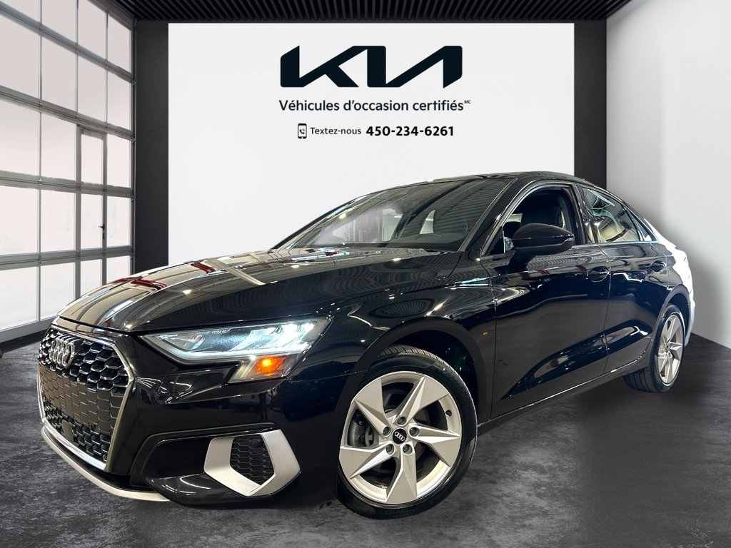 2022 Audi A3 SEDAN Komfort 40, 8 PNEUS, AUCUN ACCIDENT, TOIT, AWD in Mirabel, Quebec - 1 - w1024h768px