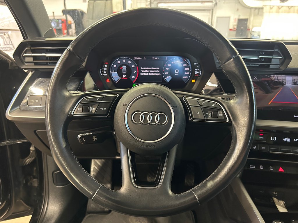 2022 Audi A3 SEDAN Komfort 40, 8 PNEUS, AUCUN ACCIDENT, TOIT, AWD in Mirabel, Quebec - 11 - w1024h768px