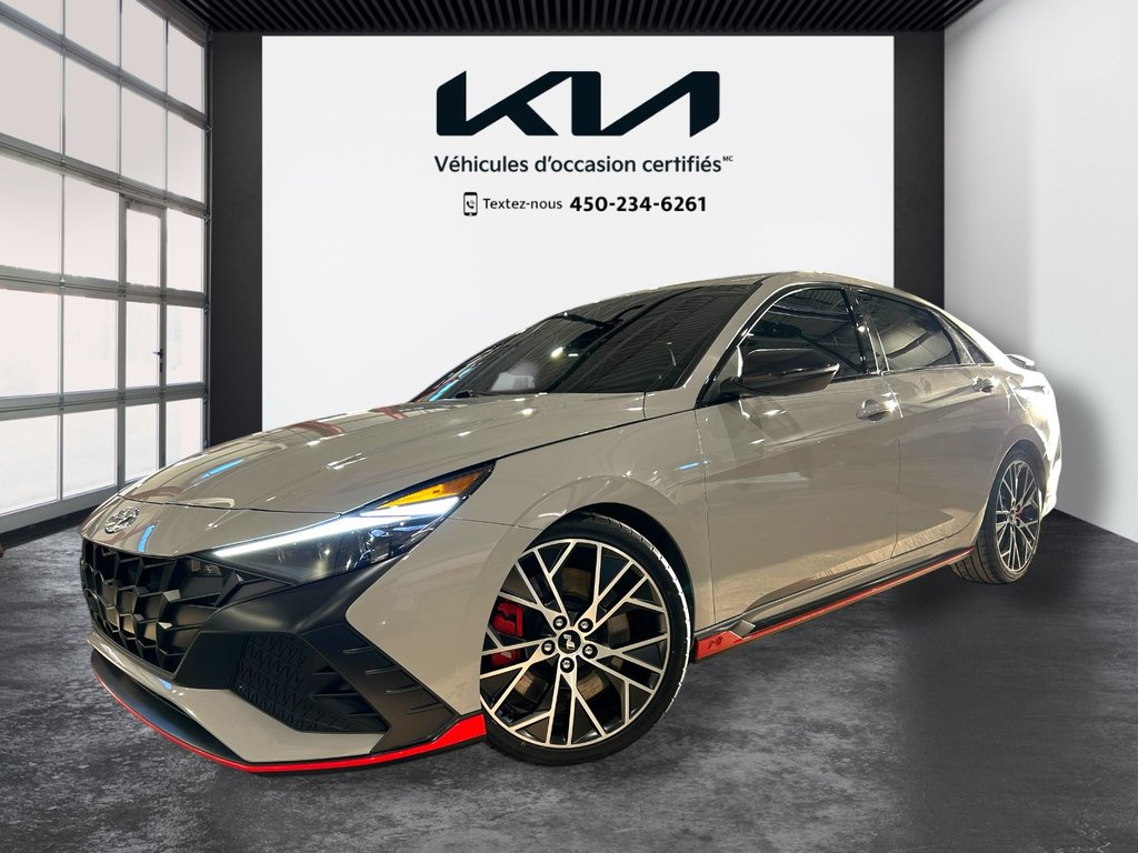 Hyundai Elantra N DCT, JAMAIS ACCIDENTÉ, GPS, CUIR/SUEDE, TOIT, BOSE 2023 à Mirabel, Québec - 1 - w1024h768px