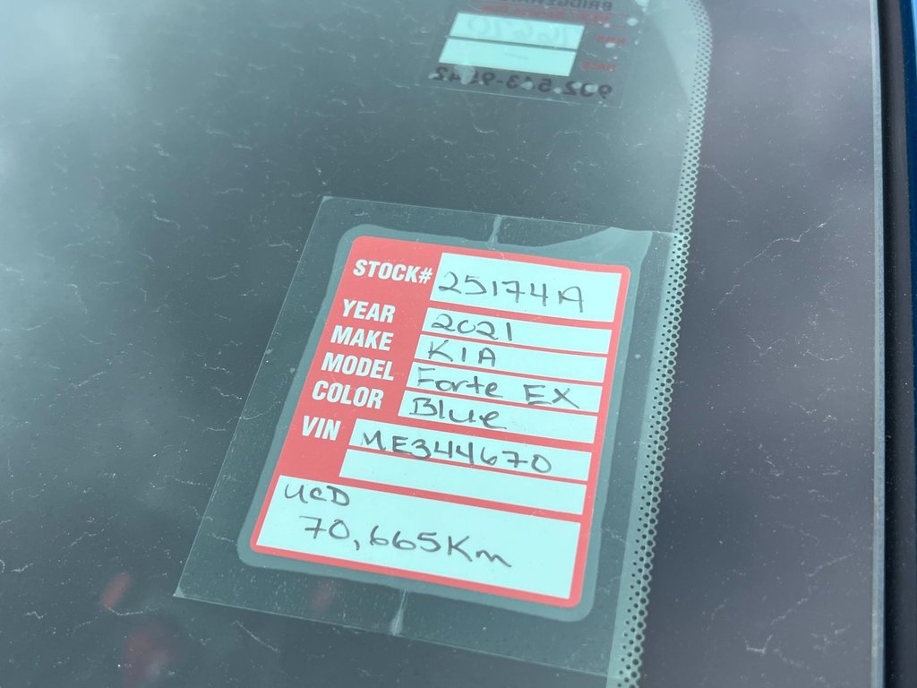 2021 Kia Forte EX | Cam | USB | HtdSeats | Warranty to 2026 in Bridgewater, New Brunswick - 17 - w1024h768px