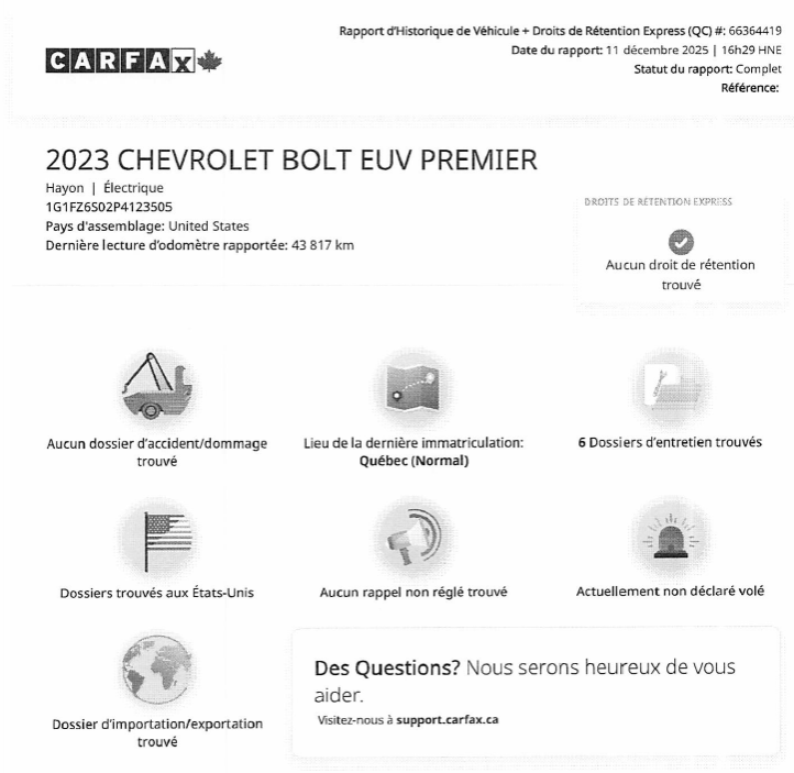 Chevrolet Bolt EUV PREMIER, CUIR, 100% ELECTRIQUE, SIEGES VENTILÉS !! 2023 à Plessisville, Québec - 2 - w1024h768px