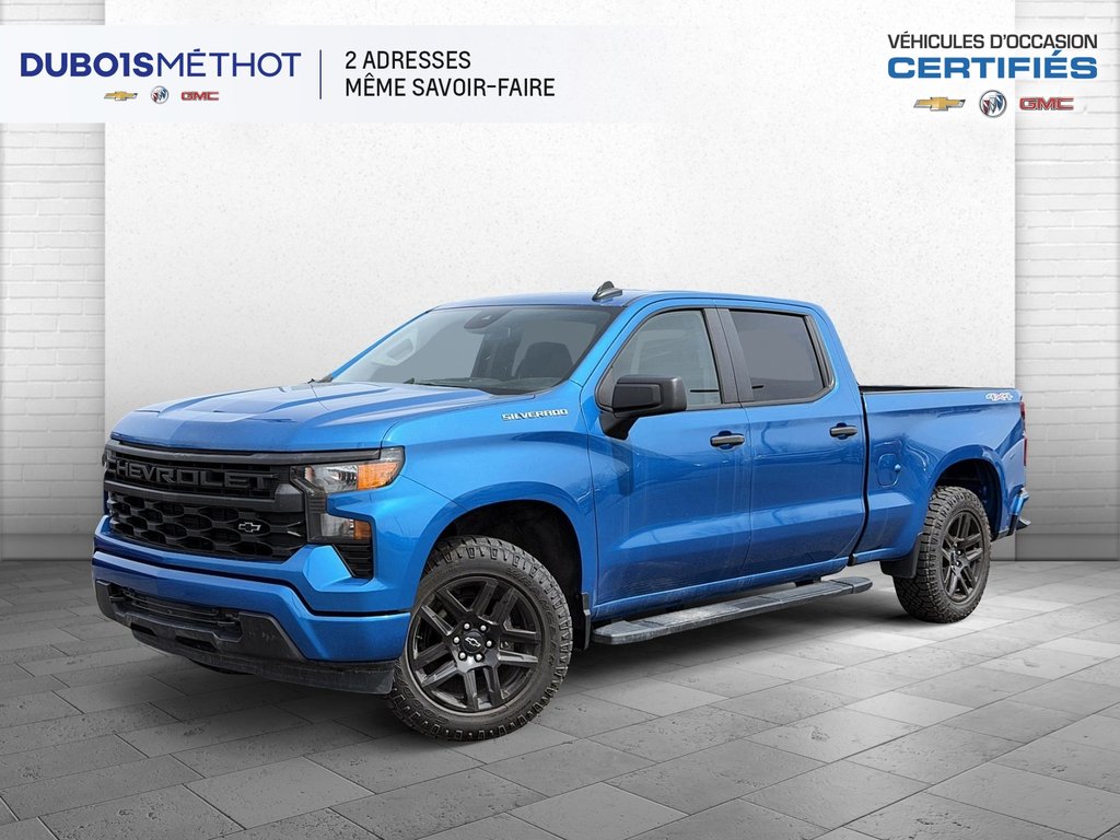 2022 Chevrolet Silverado 1500 CUSTOM, 2.7L TURBO, CREW, 4X4, CARPLAY CAMERA !!! in Victoriaville, Quebec - 1 - w1024h768px