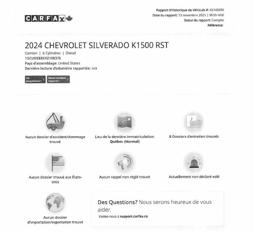 Chevrolet Silverado 1500 RST, DURAMAX 3.0L DIESEL CREW, Z71 4X4 !!! 2024 à Victoriaville, Québec - 2 - w1024h768px