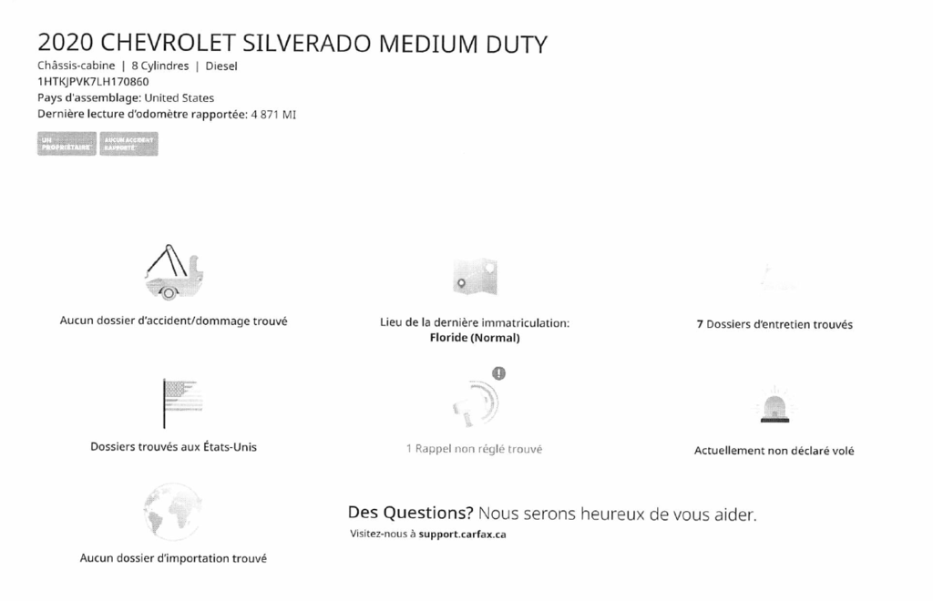 2020 Chevrolet Silverado MD 4500 HD DURAMAX CV 515 INTERNATIONALE 5500 F-550 in Plessisville, Quebec - 2 - w1024h768px