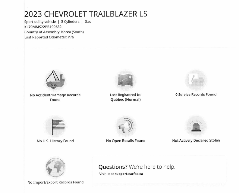 Chevrolet Trailblazer LS, , VUS, CARPLAY, 1.2L TURBO !!! 2023 à Plessisville, Québec - 2 - w1024h768px
