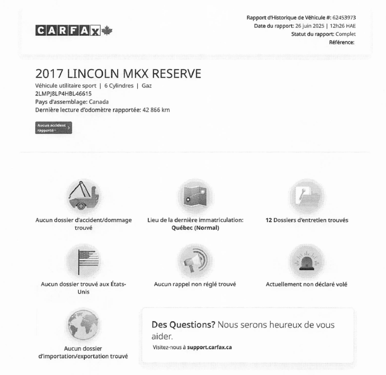 2017 Lincoln MKX RESERVE, AWD, 2.7L TURBO CUIR TOIT GPS !!! in Victoriaville, Quebec - 2 - w1024h768px