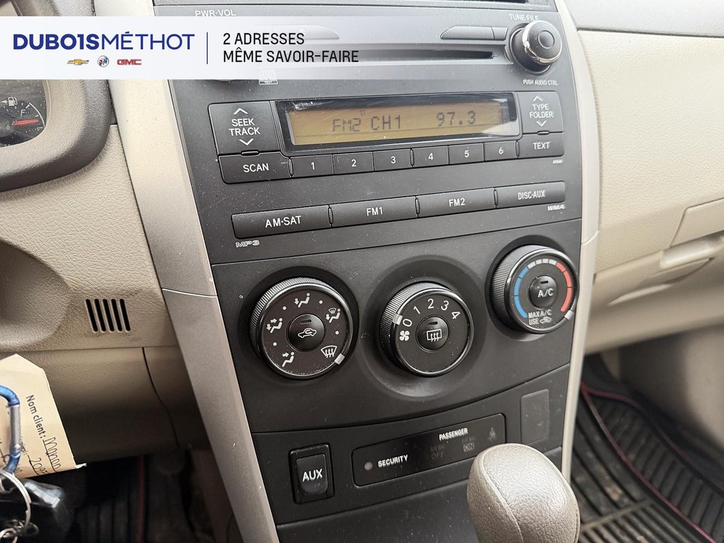 Toyota Corolla AUTOMATIQUE, 1.8L BERLINE, VOITURE ABORDABLE !!! 2010 à Plessisville, Québec - 12 - w1024h768px