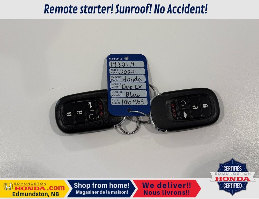 2022 Honda Civic Sedan EX in Edmundston, New Brunswick - 21 - w1024h768px