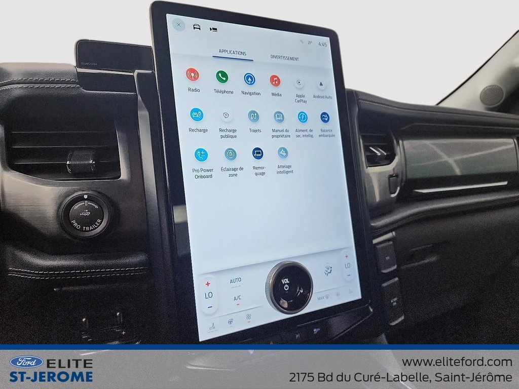 2024 Ford F-150 Lightning Flash ,BATT LONGUE DUREE, ECRAN 12PO, MAG 20POENS. in Charlemagne, Quebec - 21 - w1024h768px