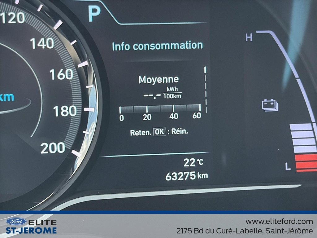 2021 Hyundai KONA ELECTRIC Preferred,ELECTRIQUE,CRUISE,BANC ET VOLANT CHAUFFA in Charlemagne, Quebec - 12 - w1024h768px