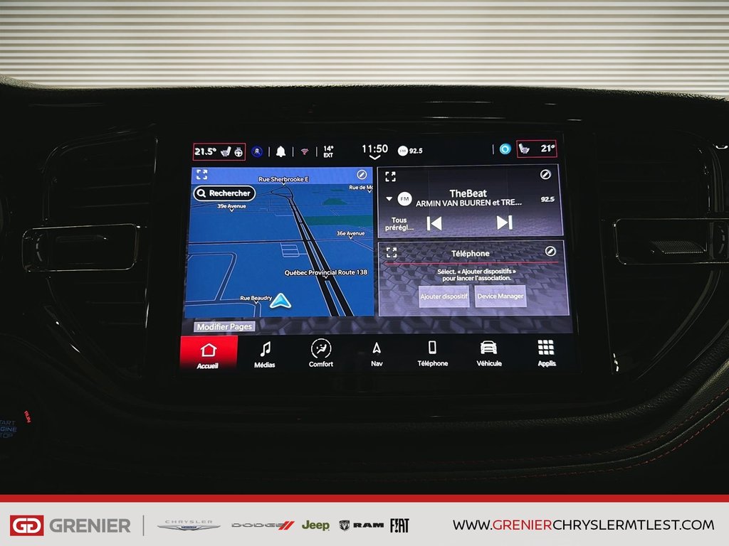 Dodge Durango R/T + AWD + V8 HEMI 5.7L + TOIT OUVRANT 2025 à Pointe-Aux-Trembles, Québec - 14 - w1024h768px