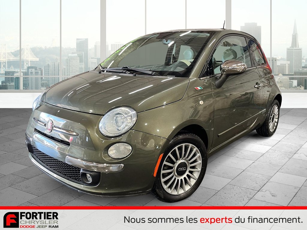 Fiat 500 LOUNGE + CUIR + TOIT OUVRANT + AUTOMATIQUE 2015 à Pointe-Aux-Trembles, Québec - 1 - w1024h768px