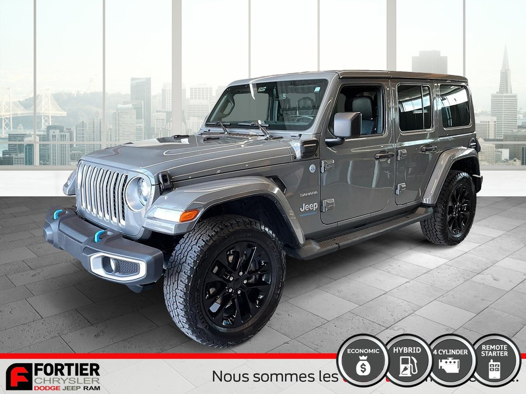 2023 Jeep Wrangler UNLIMITED SAHARA +  4XE + CUIR in Pointe-Aux-Trembles, Quebec - 1 - w1024h768px