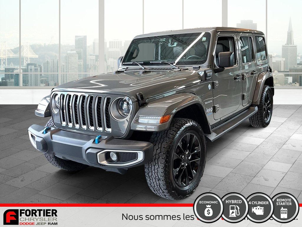 2023 Jeep Wrangler UNLIMITED SAHARA +  4XE + CUIR in Pointe-Aux-Trembles, Quebec - 12 - w1024h768px