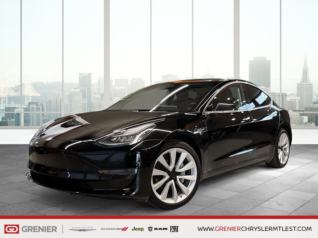 2020 Tesla MODEL 3 LONG RANGE + AWD + TOIT PANORAMIQUE + CUIR in Pointe-Aux-Trembles, Quebec - 20 - w1024h768px