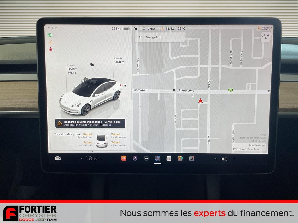 Tesla MODEL 3 SR + 438 KM AUTONOMIE + CUIR + GPS 2022 à Pointe-Aux-Trembles, Québec - 18 - w1024h768px