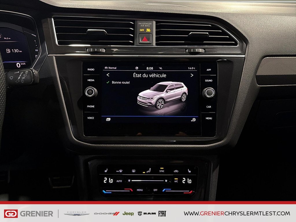 Volkswagen Tiguan COMFORTLINE R-LINE BLCAK EDITION + AWD + CUIR 2022 à Pointe-Aux-Trembles, Québec - 14 - w1024h768px