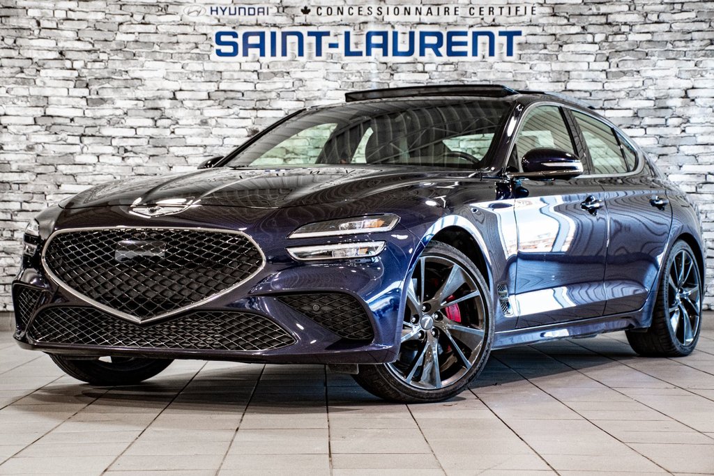 GENESIS G70 3.3T SPORT AWD 365 HP HEAD UP DISP CAM360 CUIR 2022 à Montréal, Québec - 1 - w1024h768px
