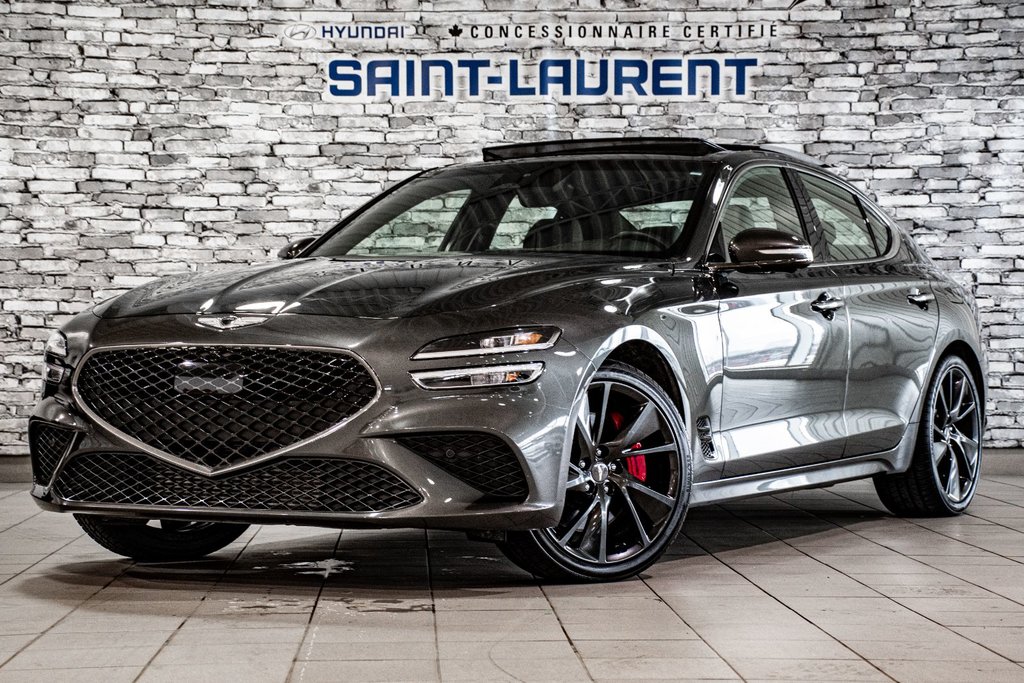 2023 GENESIS G70 3.3T SPORT 365 HP HEAD UP DISP CAM360 CUIR NAPPA in Montréal, Quebec - 1 - w1024h768px