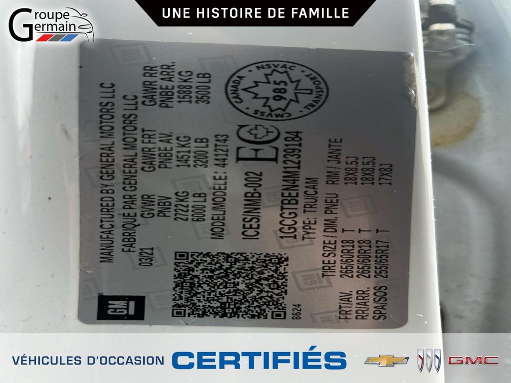 2021 Chevrolet Colorado in St-Raymond, Quebec - 50 - w1024h768px