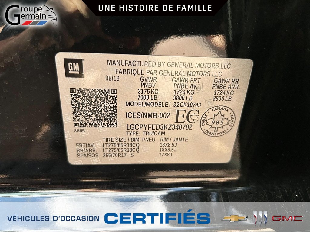 2019 Chevrolet Silverado 1500 à St-Raymond, Québec - 27 - w1024h768px