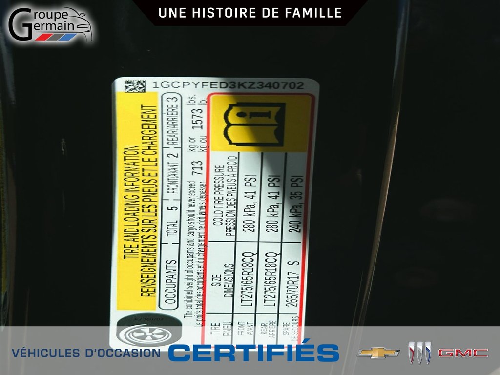 2019 Chevrolet Silverado 1500 à St-Raymond, Québec - 29 - w1024h768px