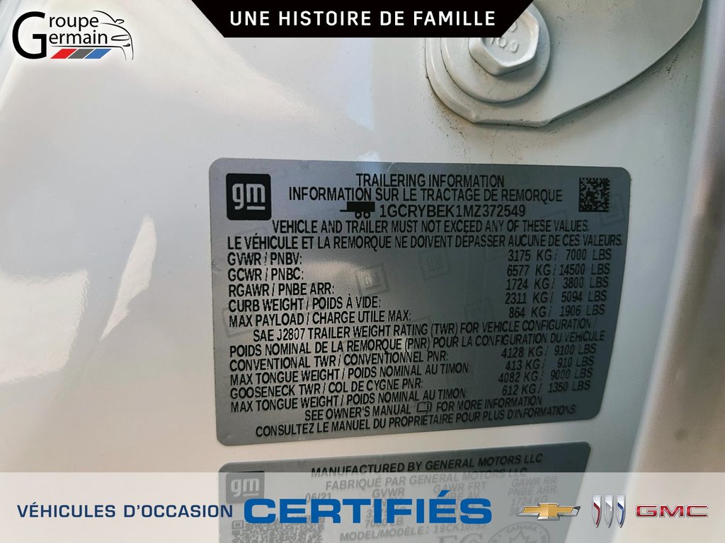 2021 Chevrolet Silverado 1500 à St-Raymond, Québec - 24 - w1024h768px