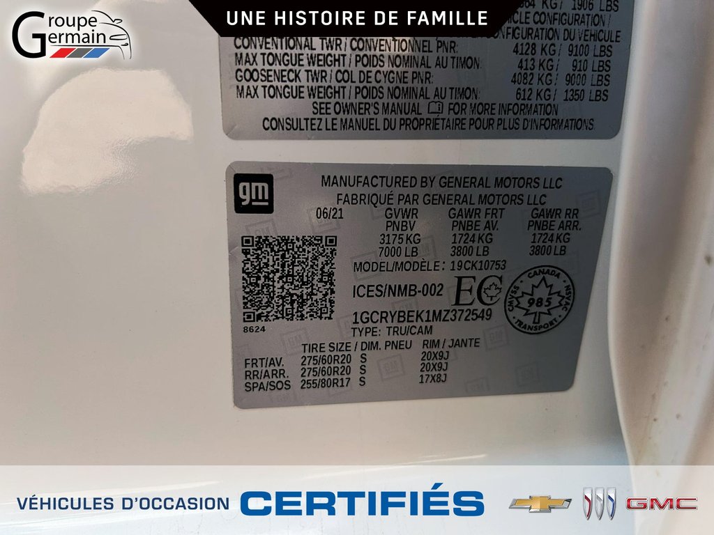 2021 Chevrolet Silverado 1500 à St-Raymond, Québec - 25 - w1024h768px