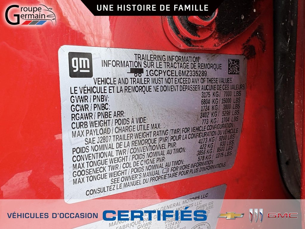 2021 Chevrolet Silverado 1500 in St-Raymond, Quebec - 27 - w1024h768px