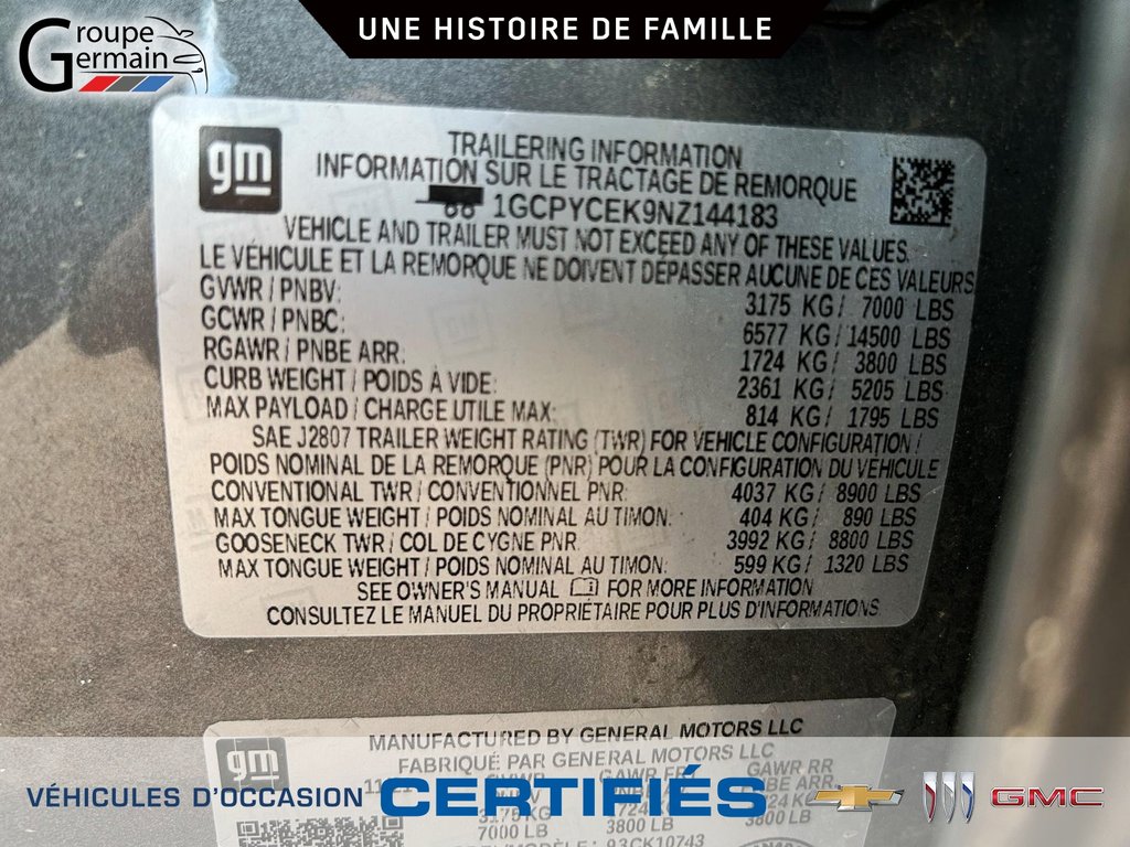 2022 Chevrolet Silverado 1500 in St-Raymond, Quebec - 25 - w1024h768px