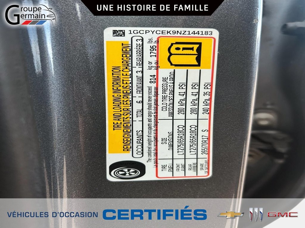 2022 Chevrolet Silverado 1500 à St-Raymond, Québec - 27 - w1024h768px