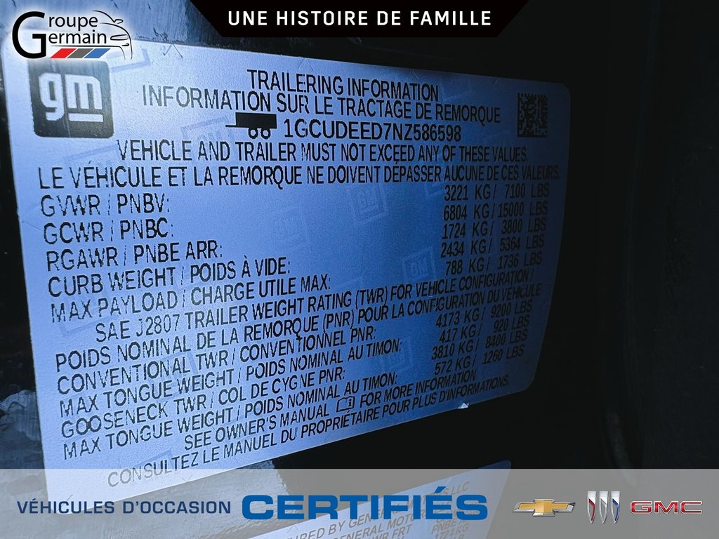 2022 Chevrolet Silverado 1500 in St-Raymond, Quebec - 30 - w1024h768px