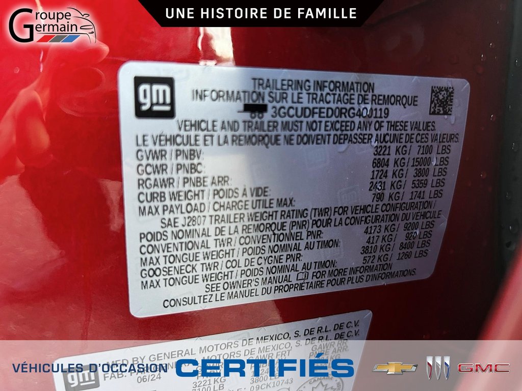 2024 Chevrolet Silverado 1500 à St-Raymond, Québec - 26 - w1024h768px