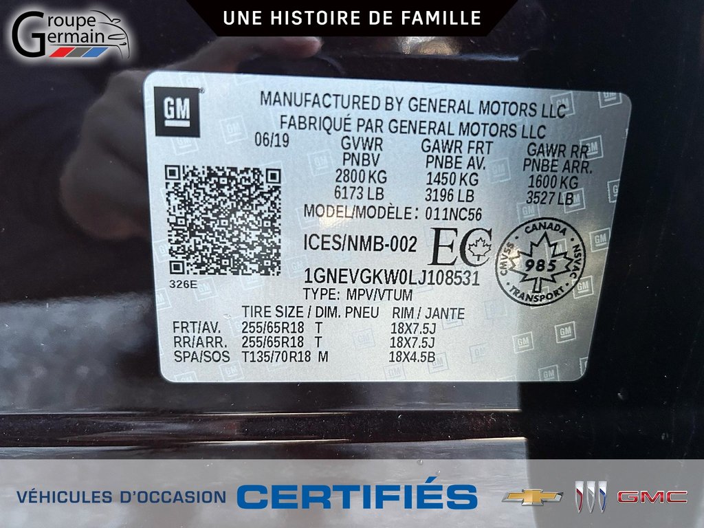 2020 Chevrolet TRAVERSE à St-Raymond, Québec - 30 - w1024h768px