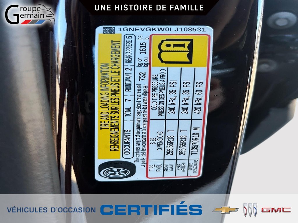 2020 Chevrolet TRAVERSE à St-Raymond, Québec - 31 - w1024h768px