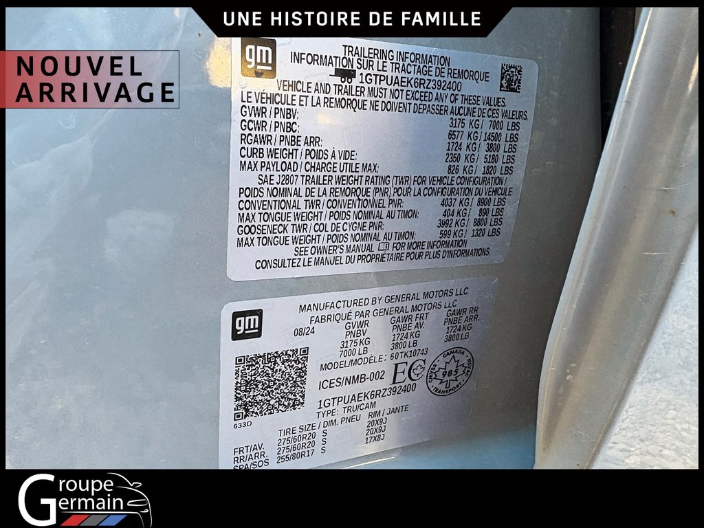 2024 GMC SIERRA 1500 4WD CREW CAB PICKUP à St-Raymond, Québec - 46 - w1024h768px