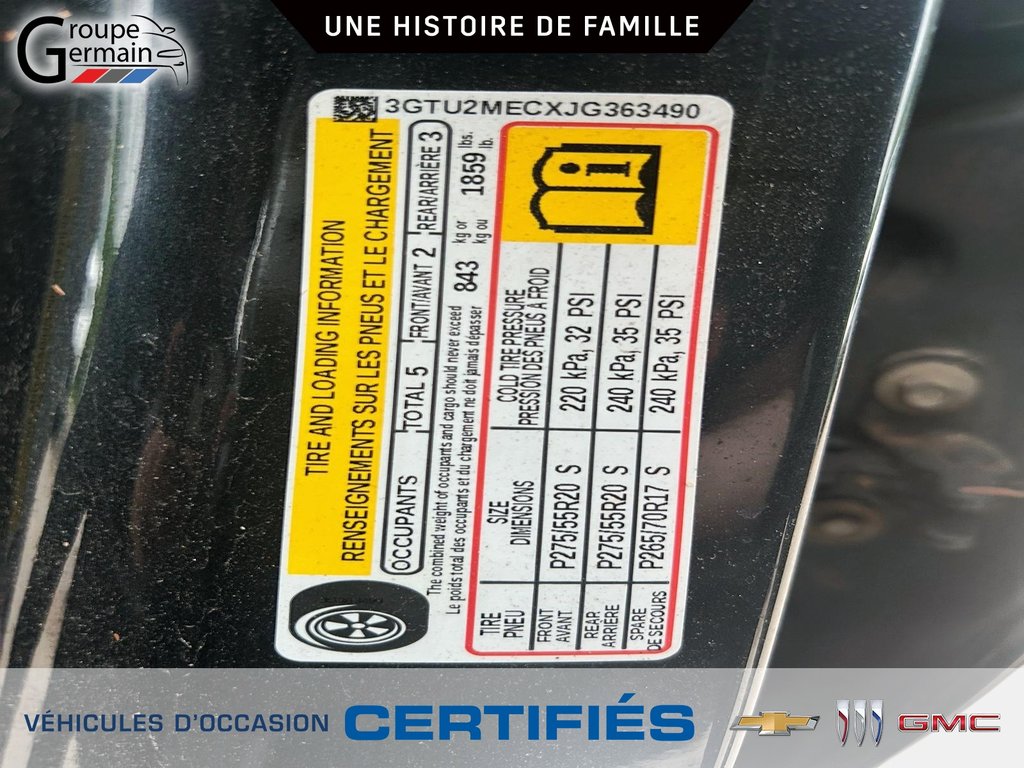 2018 GMC Sierra 1500 à St-Raymond, Québec - 30 - w1024h768px