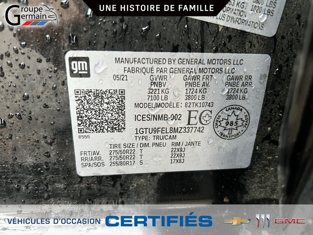 2021 GMC Sierra 1500 in St-Raymond, Quebec - 58 - w1024h768px