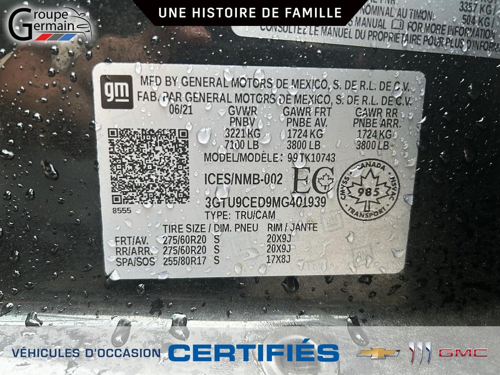 2021 GMC Sierra 1500 à St-Raymond, Québec - 27 - w1024h768px