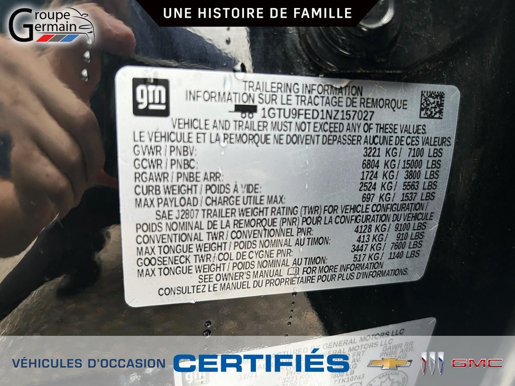 2022 GMC Sierra 1500 à St-Raymond, Québec - 28 - w1024h768px