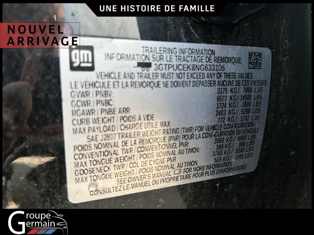 2022 GMC Sierra 1500 à St-Raymond, Québec - 20 - w1024h768px