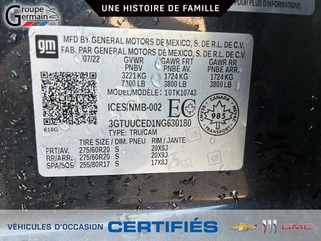 2022 GMC Sierra 1500 à St-Raymond, Québec - 26 - w1024h768px