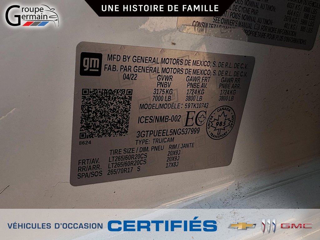 2022 GMC Sierra 1500 in St-Raymond, Quebec - 60 - w1024h768px